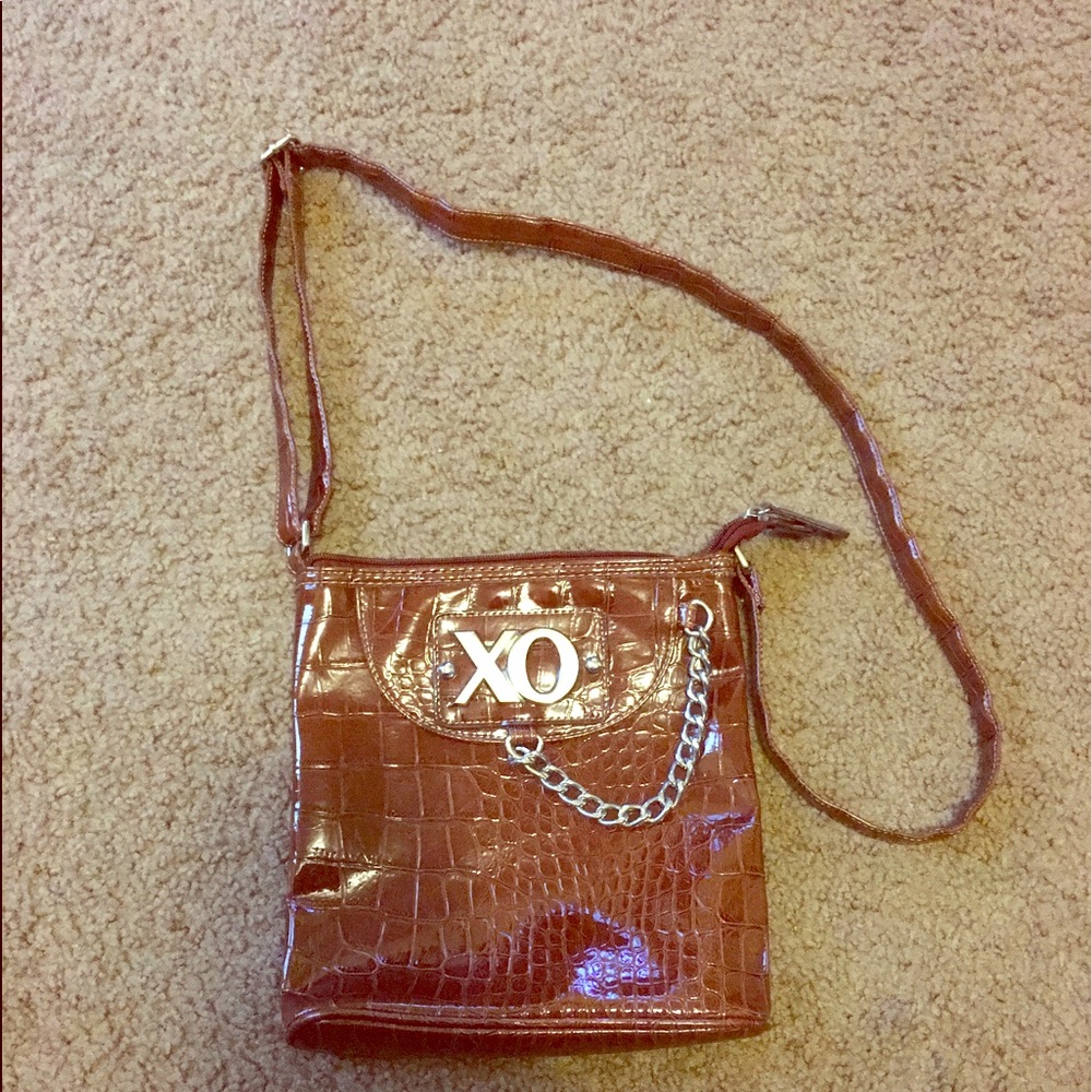 Faux alligator crossbody